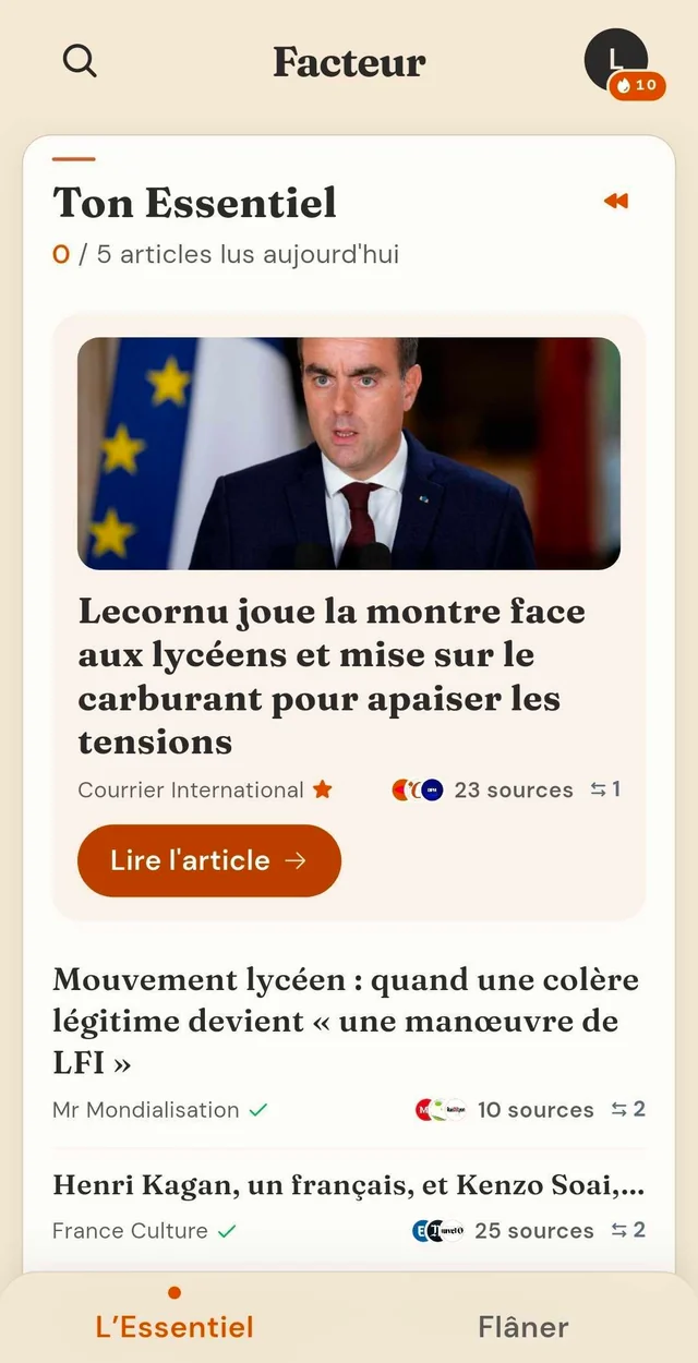 Ton essentiel du jour