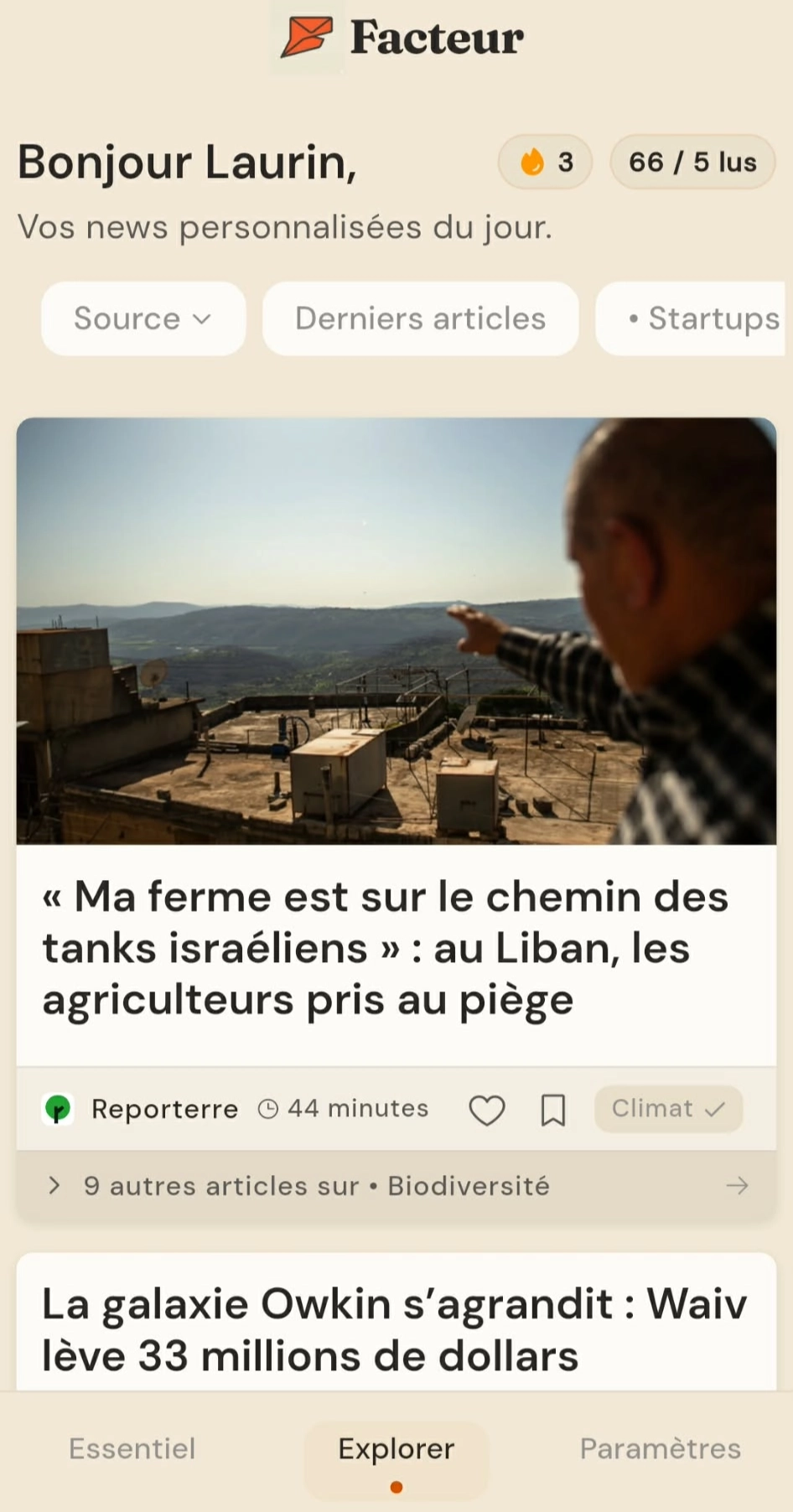 Feed Facteur — tes news personnalisées